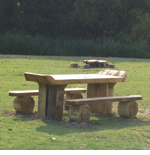wooden skateboard table