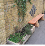 wooden garden trough